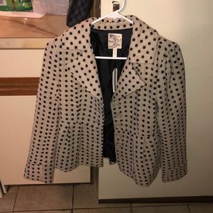 Polkadot pea coat